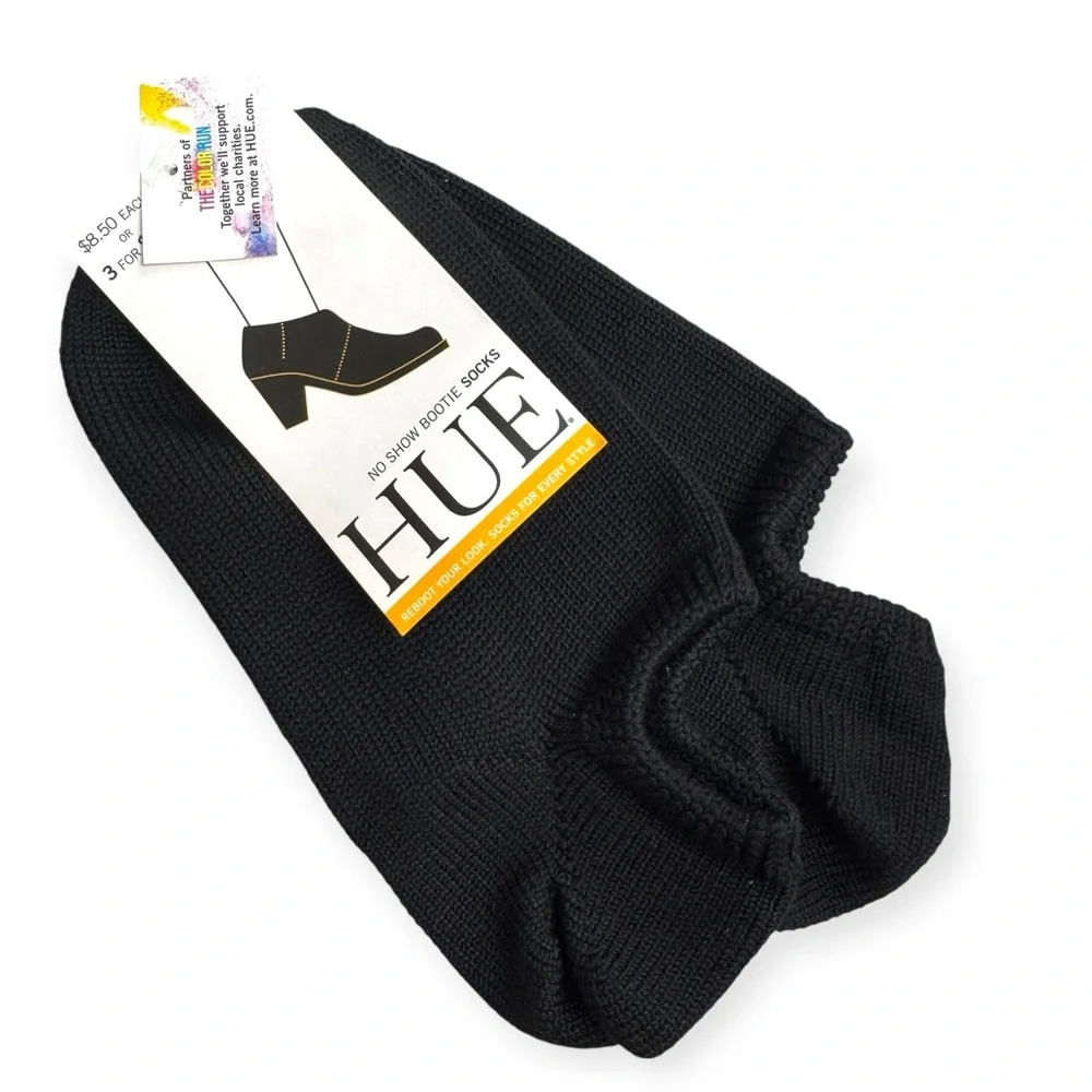 Hue‎ No Show Bootie Socks Black 1 Pair
